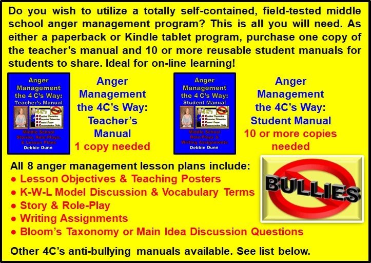 4 C’s Anti-Bullying Teaching Posters: Middle School Teaching Posters to Laminate and Display