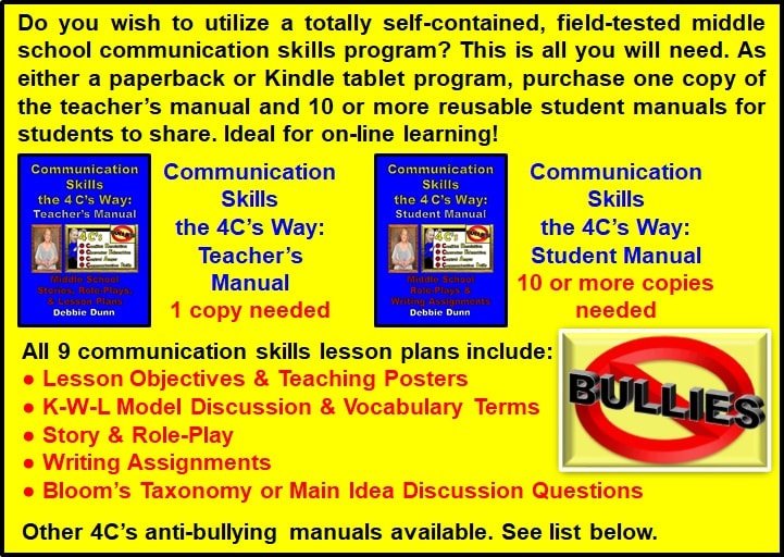 Description of how to set up a self-contained, field-tested middle school communication skills program