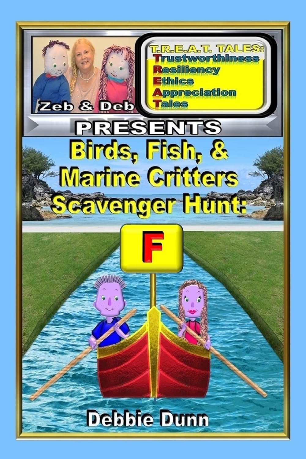 Book cover for Birds, Fish, & Marine Critters Scavenger Hunt for Letter F