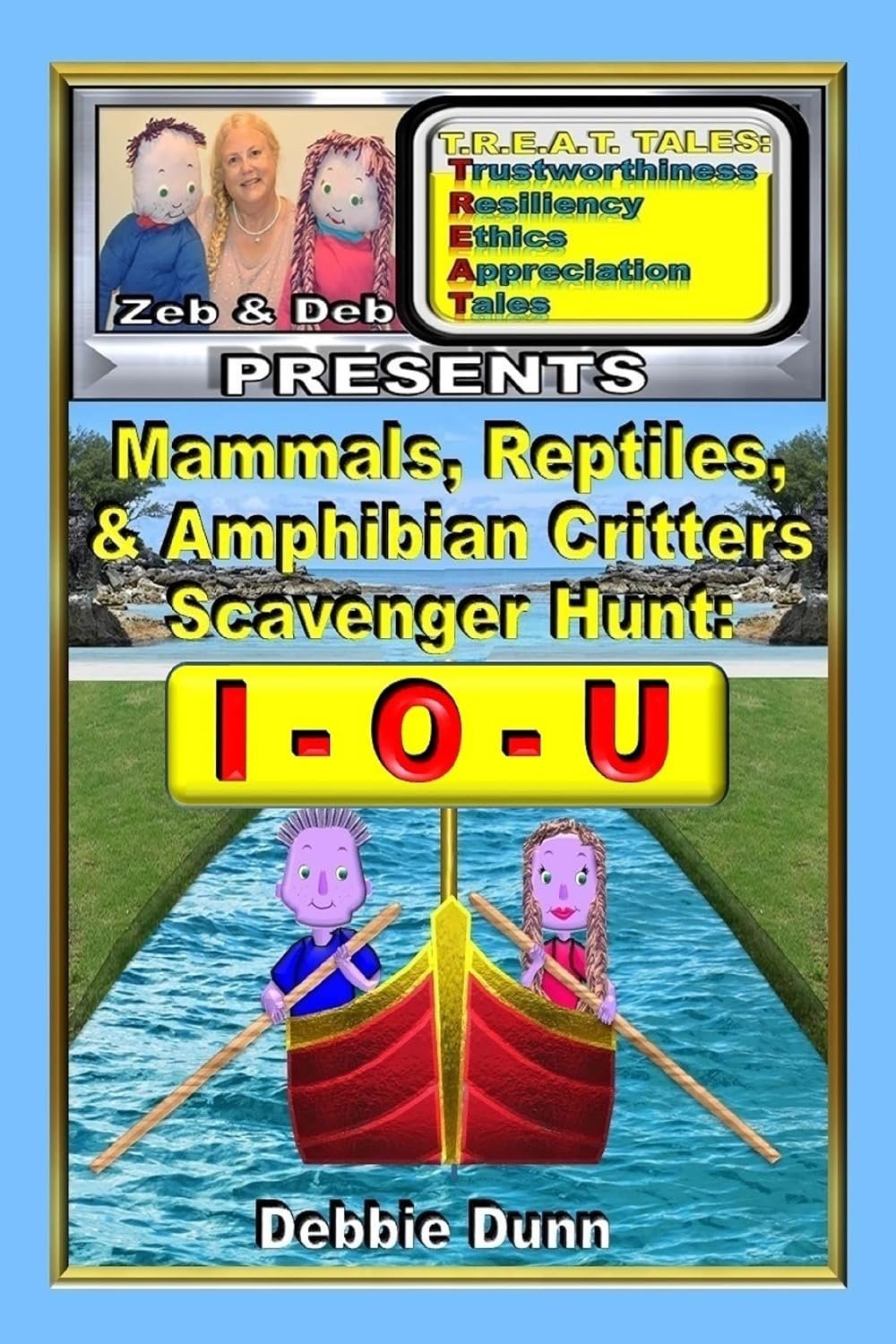 Book cover for Mammals, Reptiles, & Amphibians Critters Scavenger Hunt for Letters I-O-U