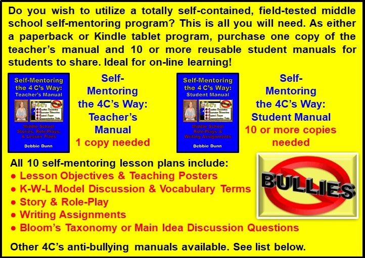 Description of how to set up a self-contained, field-tested middle school self-mentoring program